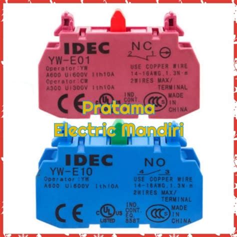 Jual Idec Contact Block Yw E No Yw E Nc Untuk Yw Series Biru