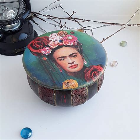 Amazon Frida Kahlo Wooden Jewelry Box Decoupage Trinket Keepsake