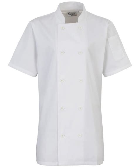 Womens Short Sleeve Chefs Jacket White