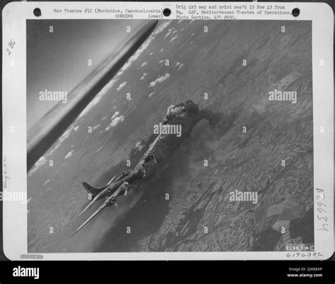 Bombing Of Airdrome At Pardubice Czechoslovakia By Boeing B 17