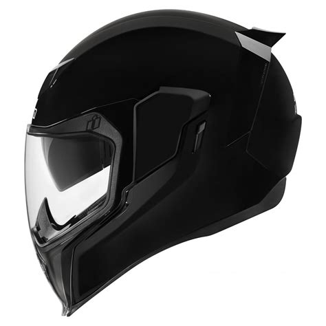 Icon Airflite Gloss Black Motorcycle Helmets From Custom Lids Uk