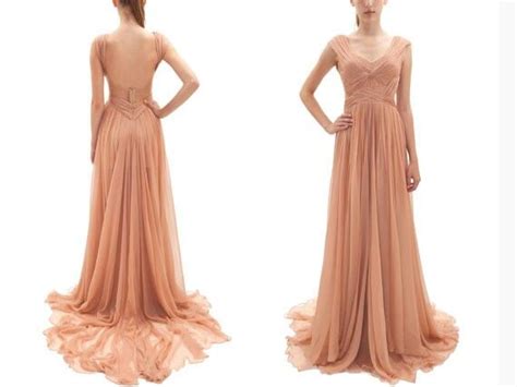 Flowy Nude Peach Chiffon Dress Strapless Prom Dresses Chiffon Prom Dress Sweetheart Prom Dress