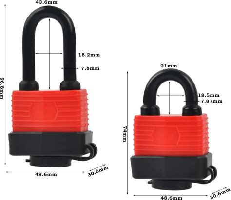 4 Pcs Outdoor Waterproof Padlocks with 10 Keys,2pcs Long Shackle Keyed ...