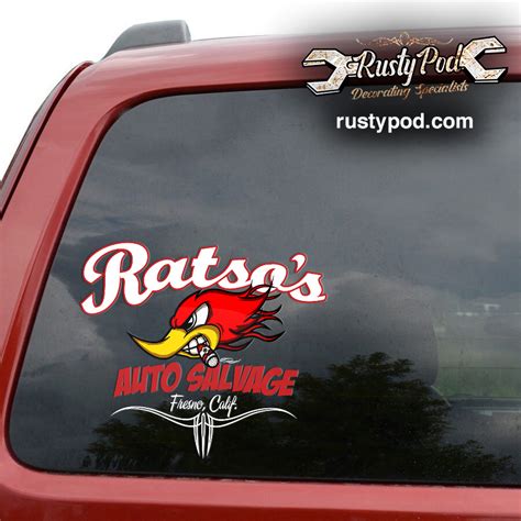 Personalized Hot Rod Bird Pinstriping Lettering Sticker 10956 Rustypod Store