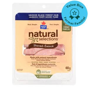 Maple Leaf Natural Selections Deli Shaved Smoked Ham Black Forest