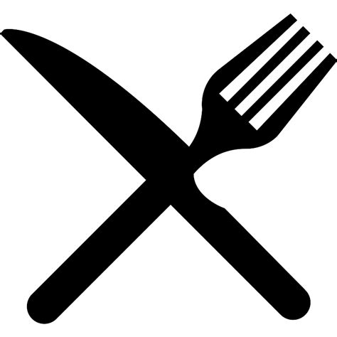 Fork And Knife In Cross Vector Svg Icon Svg Repo
