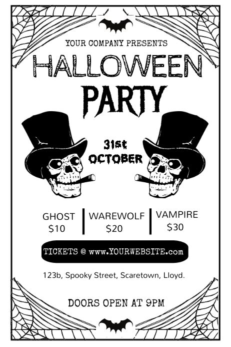 Spooky Halloween Party Flyer Template Postermywall