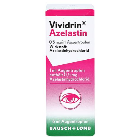 Vividrin Azelastin Augentropfen Milliliter N Online Bestellen