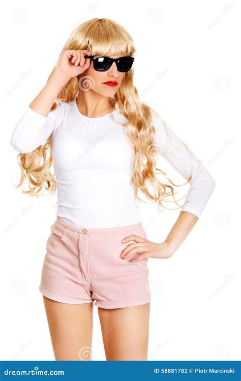 Blonde Woman In Sunglasses Stock Photo Image Of Blond Beauty