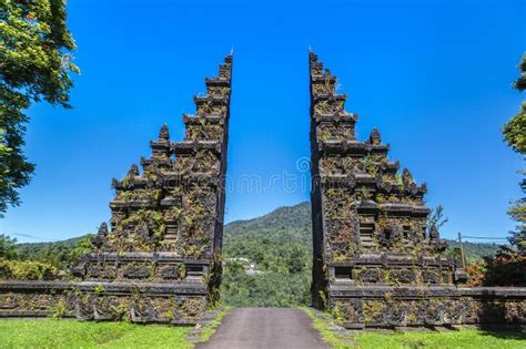 handara gate handara gate bali indonesia famous traditional stock