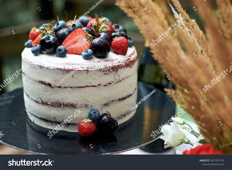 Delicious Festive Naked Cake Butter Cream Stock Photo Shutterstock