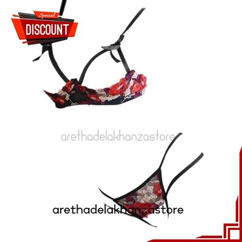 Jual Pakaian Dalam Bra Set Kawat Sexy Hot Bh Open Cup Demi Wire Cd Crotchless Hitam Seksi Best