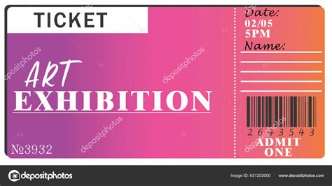 Arte Exposici N Ticket Vector Ilustraci N Stock Vector By Moiseieva