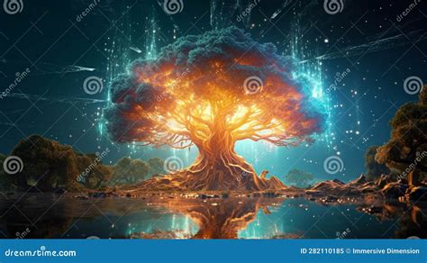 Colorful Yggdrasil Tree of Life and World Tree of Norse Mythology ...