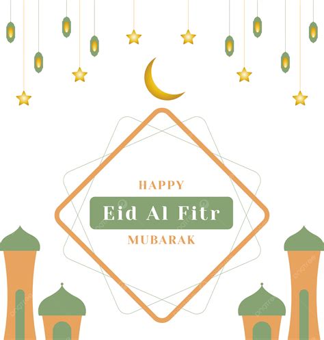 รูปการออกแบบ Eid Al Fitr ด้วยดวงดาวและโคมไฟ Png Eid Al Fitr ทักทาย