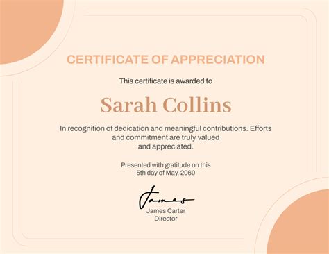 Free Pastor Appreciation Certificate Template To Edit Online