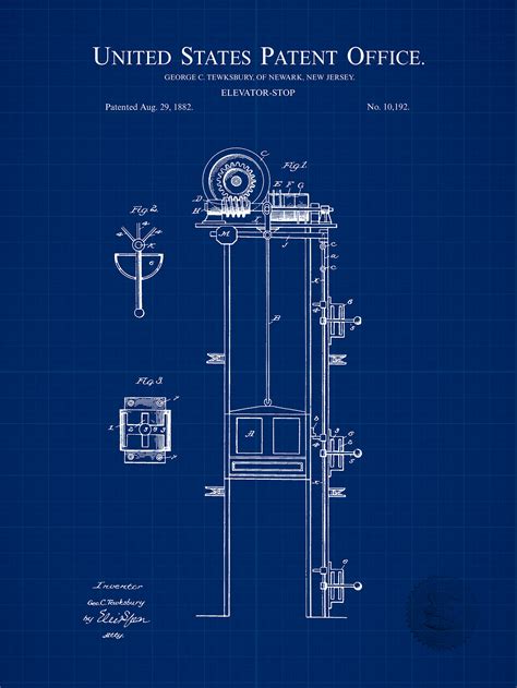 Elevator Design Concept | 1882 Patent Print