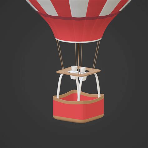 Hot Air Balloon 3D Model By Ocstard