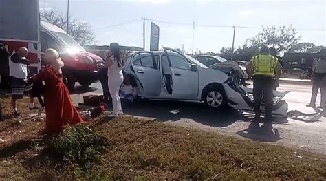 Carambola en Periférico de Mérida deja seis personas heridas POSTA