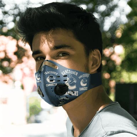 Vancouver Canucks Lightning Ice Hockey Face Mask Sport With Filters
