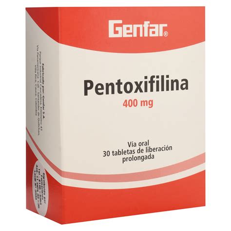 Comprar Pentoxifilina 400 Mg 30 Tab Rec Walmart Guatemala Maxi