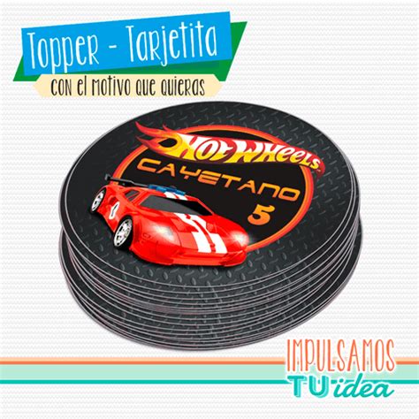 Cumple Hot Wheels Topper Para Torta Hot Wheels Imprimible