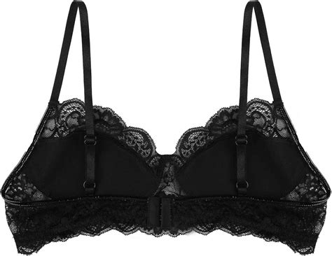 Msemis Women S Lace Sheer Wire Free Unlined Bra Wet Look Bralette Bustier Crop Top Tank Lingerie