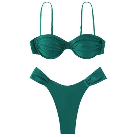 Solid Colour Bikini Set