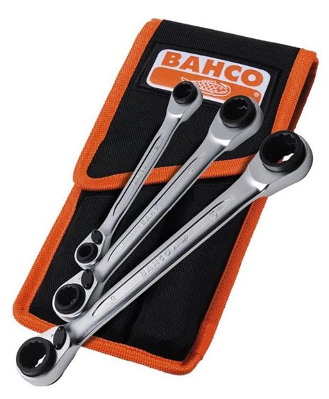 Bahco S Rm T Piece Double Twin End Ratchet Ring Spanner Set In