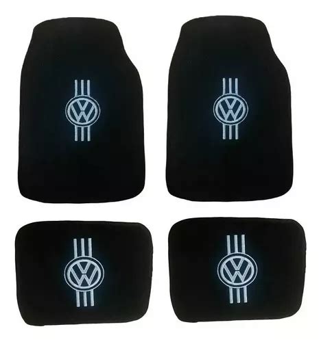 Kit Tapetes Alfombra Logo Blanco Vw Polo Env O Gratis