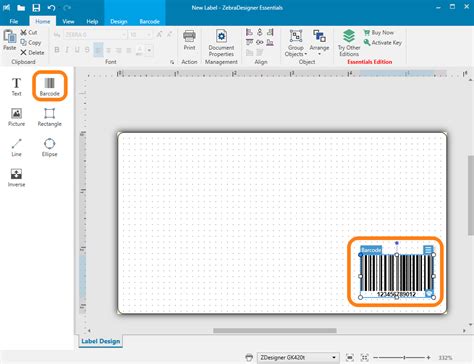 Make a Zebra label ZebraDesigner 3