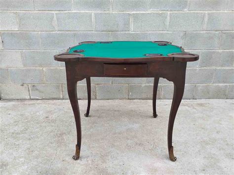 Mesa De Juego Antigua Estilo Art Nouveau Consola Antigua Estilo