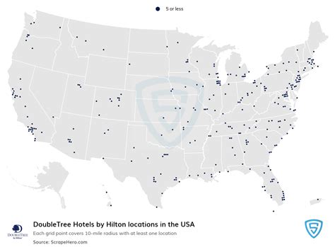 Number of DoubleTree Hotels by Hilton locations in the USA in 2024 ...