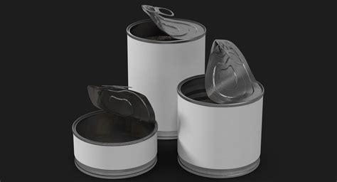 Открытые консервные банки 3D Модель $39 - .max .fbx .obj - Free3D