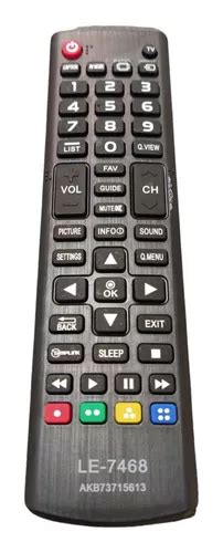 Controle Remoto Compatível Tv Lg Pilhas Modelo 7468 Mercadolivre