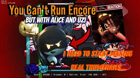 You Cant Run Encore But With Alice And Uzi FNF Cover YouTube