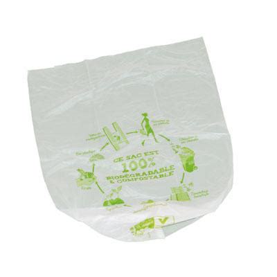 Sacs et sachets plastiques biodégradables translucide motif vert 36 x