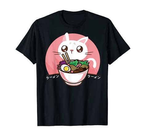 Kawaii Japanese Ramen Noodles Shirt Anime Cat Lover T T Shirt