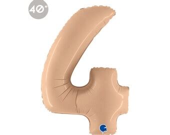 Nude Number Balloon Etsy