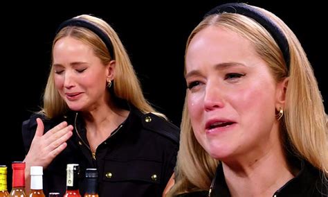 Jennifer Lawrence Cries And Her Nose Runs Uncontrollably While Eating Spicy Wings On Hot Ones