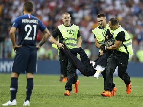 World Cup Final Protest Pitch Invaders Pussy Riot Streakers France V Croatia Herald Sun