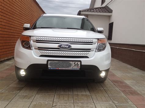 Установили ПТФ с ДХО несколько фото. — Ford Explorer (5G), 3,5 л, 2013 ...