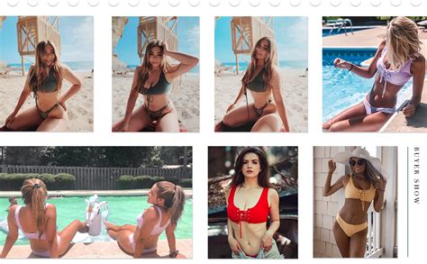 Amazon Sweatyrocks Women S Sexy Bikini Set Lace Up Solid Color Two Piece Bathing Swimwear