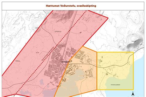 Map Showing The Different Danger Zones Iceland Monitor