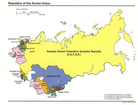 final map republics soviet union published cia brilliant maps
