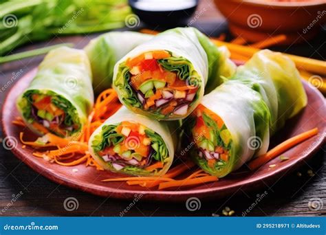 A Vegan Jianbing Filled With Colorful Vegetables Stock Image Image Of