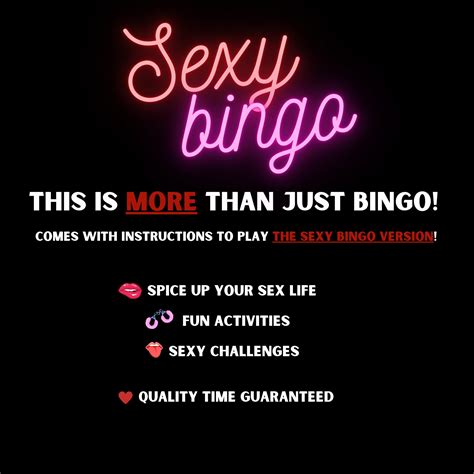 Sex Bingo Game For Swingers Foreplay Printable Date Night Activity For Adults Naughty Kinky