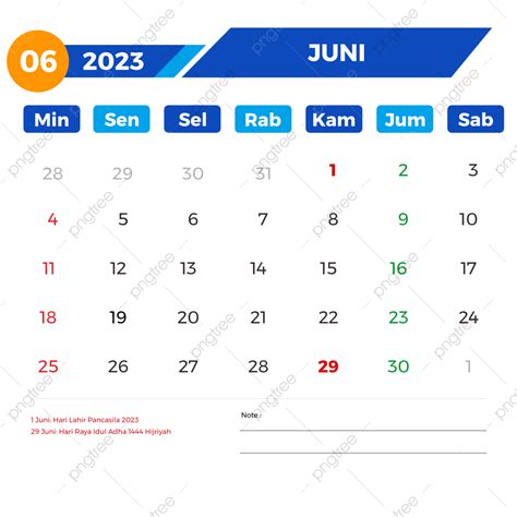 Kalender Juni 2023 Lengkap Dengan Tanggal Merah Kalender 2023