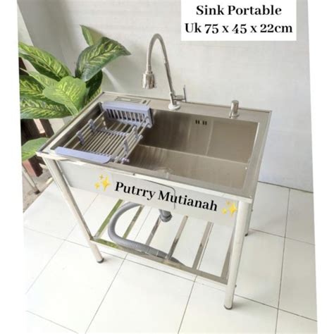 Jual Laris Set Portable Cm Kitchen Sink Wastafel Cuci Piring Kran