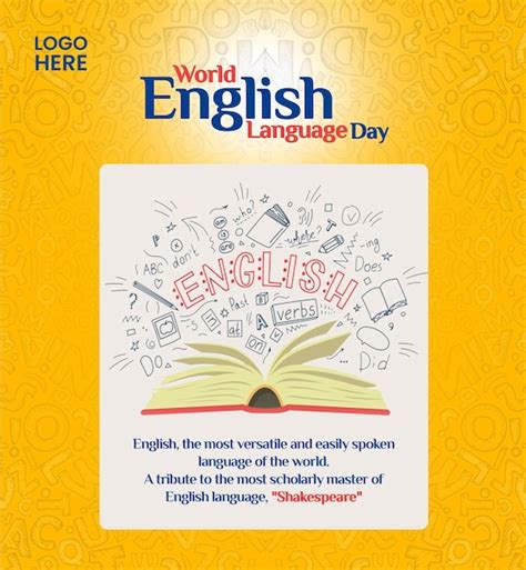 premium psd  poster   worlds language day  written  human